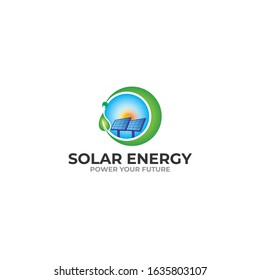 Creative Innovation Leaf Energy Sun Power Vector Logo Design