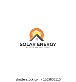 Creative innovation leaf energy sun power vector logo design