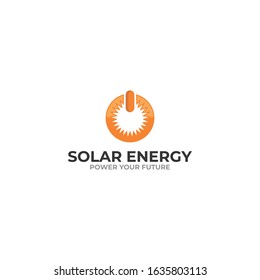 Creative innovation leaf energy sun power vector logo design