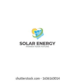 Creative innovation leaf energy sun power vector logo design