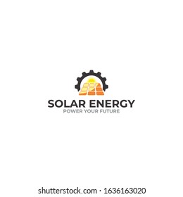 Creative innovation leaf energy sun power vector logo design