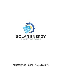 Creative innovation leaf energy sun power vector logo design