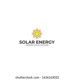 Creative innovation leaf energy sun power vector logo design