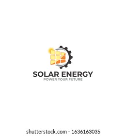 Creative innovation leaf energy sun power vector logo design