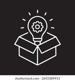 Kreative Innovation Glühbirne out of box