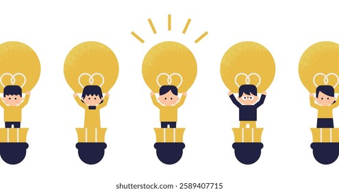 Creative Innovation Teamwork | Light Bulb Idea Concept