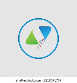 creative Innovation and technology company abstract vector logo template