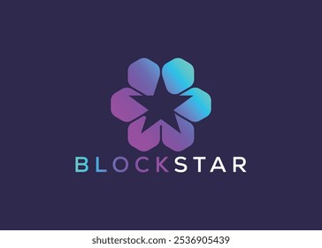 Creative and innovative block star logo design