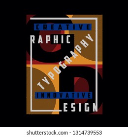 Creative innovative graphic design typography vector illustration art