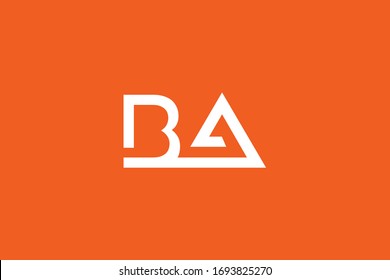 Creative Innovative Initial BA logo and AB logo. BA Letter Minimal luxury Monogram. Professional initial design. Premium Business typeface. Alphabet symbol and sign.