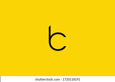 Logo inicial creativo BC y logotipo CB. Letra B Monograma minimal de lujo. C Diseño inicial profesional. Tipo de empresa Premium. Símbolo de alfabeto y signo.