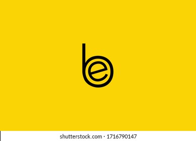 Creative Innovative Initial BE logo and EB logo. B Letter Minimal luxury Monogram. E Professional initial design. Premium Business typeface. Alphabet symbol and sign.
