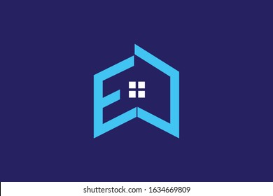 Creative Innovative Initial E Real Estate logo. Letter House luxury Monogram. Professional initial Home design. Premium Business typeface and Alphabet symbol and sign.