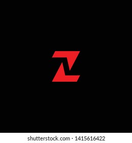 Creative Innovative Initial Letter logo ZZ Z with Black Background