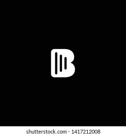 Creative Innovative Initial Letter logo BB B with Black Background