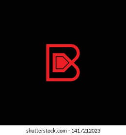 Creative Innovative Initial Letter logo BB B with Black Background