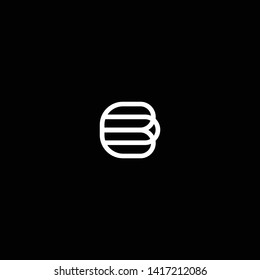 Creative Innovative Initial Letter logo BB B with Black Background