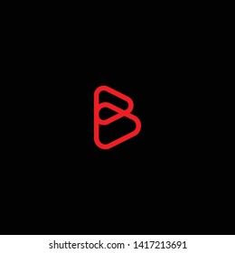 Creative Innovative Initial Letter logo BB B with Black Background