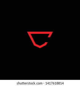Creative Innovative Initial Letter logo CC C with Black Background