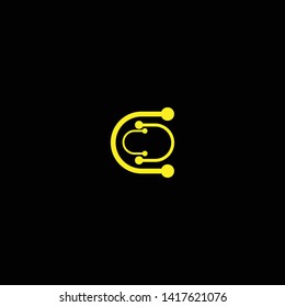 Creative Innovative Initial Letter logo CCC with Black Background