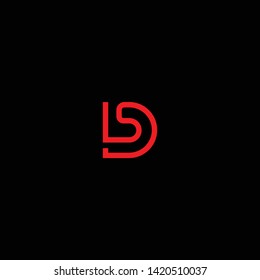 Creative Innovative Initial Letter logo DD D with Black Background