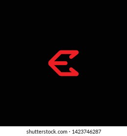 Creative Innovative Initial Letter logo EE E with Black Background