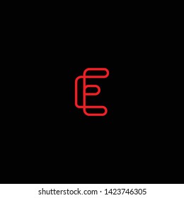 Creative Innovative Initial Letter logo EE E with Black Background