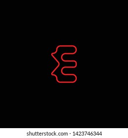 Creative Innovative Initial Letter logo EE E with Black Background