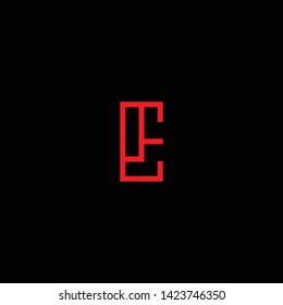 Creative Innovative Initial Letter logo EE E with Black Background