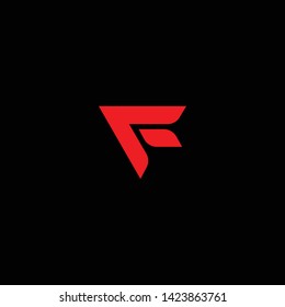 Creative Innovative Initial Letter logo FF F with Black Background