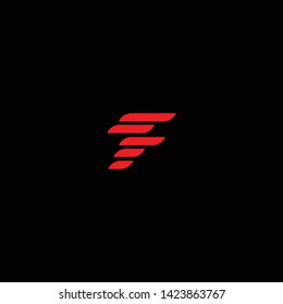 Creative Innovative Initial Letter logo FF F with Black Background