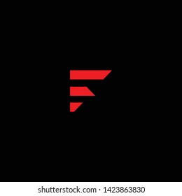 Creative Innovative Initial Letter logo FF F with Black Background