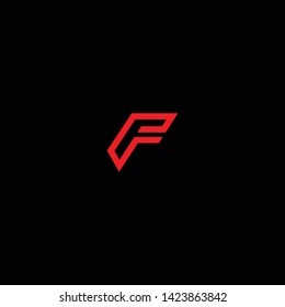 Creative Innovative Initial Letter logo FF F with Black Background