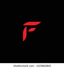 Creative Innovative Initial Letter logo FF F with Black Background