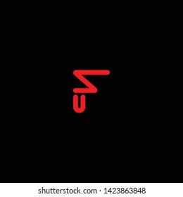 Creative Innovative Initial Letter logo FF F with Black Background