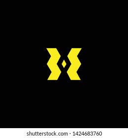 Creative Innovative Initial Letter logo HH H with Black Background