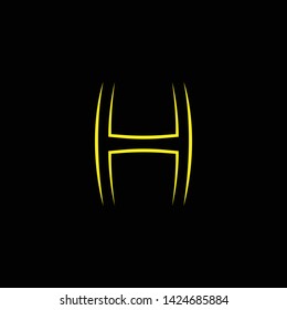 Creative Innovative Initial Letter logo HH H with Black Background