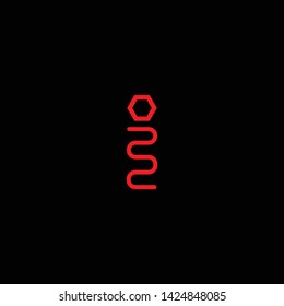 Creative Innovative Initial Letter logo i with Black Background