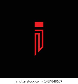 Creative Innovative Initial Letter logo i with Black Background