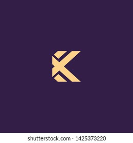 Creative Innovative Initial Letter logo KK K. Minimal luxury Monogram. Professional initial design. Premium Business typeface. Alphabet symbol and sign.