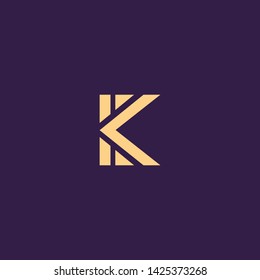 Creative Innovative Initial Letter logo KK K. Minimal luxury Monogram. Professional initial design. Premium Business typeface. Alphabet symbol and sign.