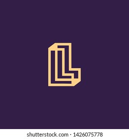 Creative Innovative Initial Letter logo LL L. Minimal luxury Monogram. Professional initial design. Premium Business typeface. Alphabet symbol and sign.