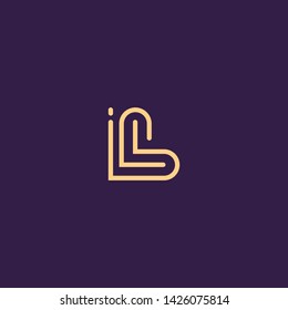 Creative Innovative Initial Letter logo LL L. Minimal luxury Monogram. Professional initial design. Premium Business typeface. Alphabet symbol and sign.