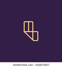 Creative Innovative Initial Letter logo LL L. Minimal luxury Monogram. Professional initial design. Premium Business typeface. Alphabet symbol and sign.