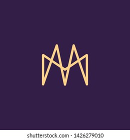 Creative Innovative Initial Letter logo MM M. Minimal luxury Monogram. Professional initial design. Premium Business typeface. Alphabet symbol and sign.