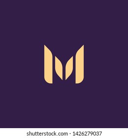 Creative Innovative Initial Letter logo MM M. Minimal luxury Monogram. Professional initial design. Premium Business typeface. Alphabet symbol and sign.