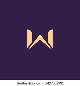 Creative Innovative Initial Letter logo WW W. Minimal luxury Monogram. Professional initial design. Premium Business typeface. Alphabet symbol and sign.