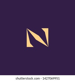 Creative Innovative Initial Letter logo NN N. Minimal luxury Monogram. Professional initial design. Premium Business typeface. Alphabet symbol and sign.
