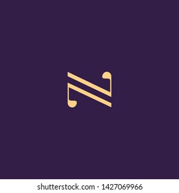 Creative Innovative Initial Letter logo NN N. Minimal luxury Monogram. Professional initial design. Premium Business typeface. Alphabet symbol and sign.