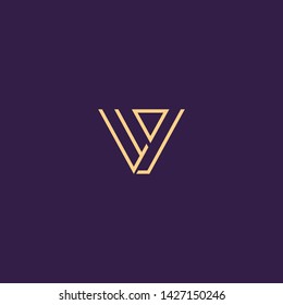 Creative Innovative Initial Letter logo VV V. Minimal luxury Monogram. Professional initial design. Premium Business typeface. Alphabet symbol and sign.
